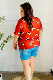 Game Day Auburn Football Print Knit Top - DAVERRI FASHIONS