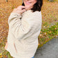 Eyes On You Taupe Quilted Knit Button Down Shacket - DAVERRI FASHIONS