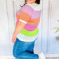 Get Started Lavender & Orange Stripe Jacquard Sweater Top - DAVERRI FASHIONS