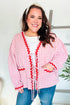 Spell Bound Red & Pink Cotton Ribbon Tie Gingham Pocket Jacket - DAVERRI FASHIONS