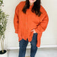 Everyday Rust Button Down Sharkbite Cotton Tunic Top - DAVERRI FASHIONS
