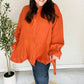 Everyday Rust Button Down Sharkbite Cotton Tunic Top - DAVERRI FASHIONS