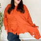 Everyday Rust Button Down Sharkbite Cotton Tunic Top - DAVERRI FASHIONS