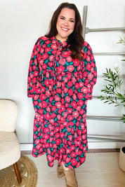 Look Adorable Ribbon Bow Tie Babydoll Tiered Maxi Dress | Daverri Fashions