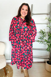 Look Adorable Ribbon Bow Tie Babydoll Tiered Maxi Dress | Daverri Fashions