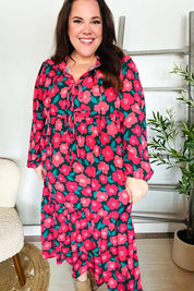 Look Adorable Ribbon Bow Tie Babydoll Tiered Maxi Dress | Daverri Fashions