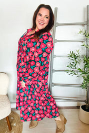 Look Adorable Ribbon Bow Tie Babydoll Tiered Maxi Dress | Daverri Fashions