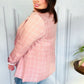 Get To It Pink Plaid Double Breasted Collar Lapel Blazer - DAVERRI FASHIONS