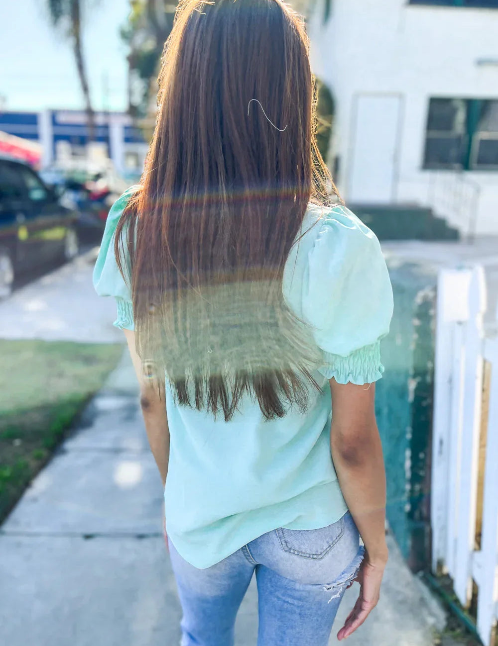 Elegant You Lilac Notched Neck Smocked Short Sleeve Blouse | 07-01-25 Summer Sale Daverri Fashions