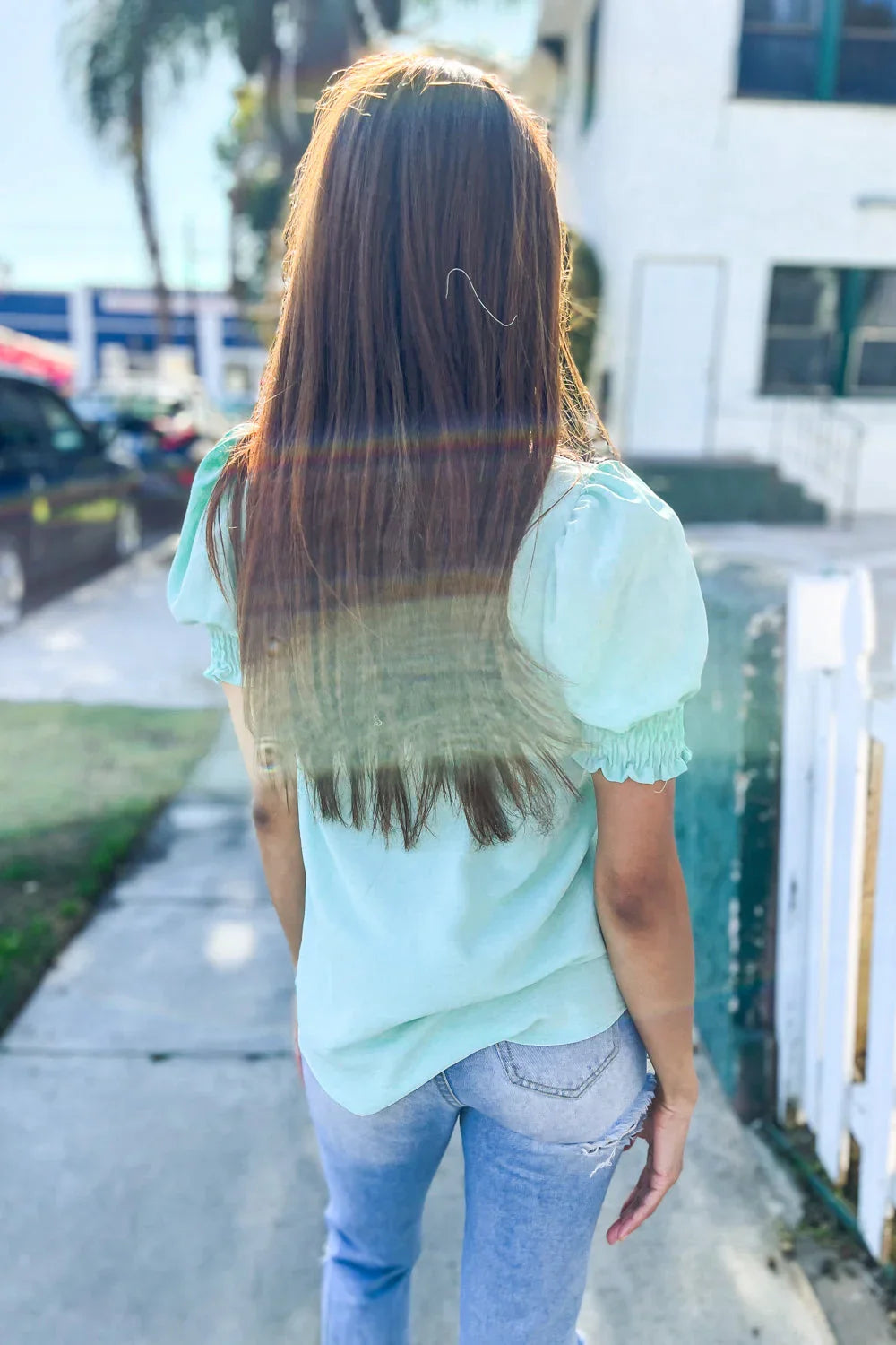 Elegant You Lilac Notched Neck Smocked Short Sleeve Blouse | 07-01-25 Summer Sale Daverri Fashions