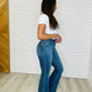 Ariana High Rise Double Button Waistband Flare Jeans - DAVERRI FASHIONS