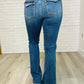 Ariana High Rise Double Button Waistband Flare Jeans - DAVERRI FASHIONS