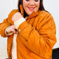 Eyes On You Butterscotch Quilted Puffer Jacket - DAVERRI FASHIONS
