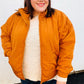 Eyes On You Butterscotch Quilted Puffer Jacket - DAVERRI FASHIONS