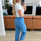 Lisa High Rise Control Top Wide Leg Crop Jeans in Sky Blue Jeans