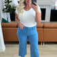 Lisa High Rise Control Top Wide Leg Crop Jeans in Sky Blue Jeans