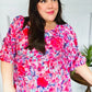 Feeling Femmi Pink & Fuchsia Floral Peplum Woven Top - DAVERRI FASHIONS