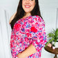 Feeling Femmi Pink & Fuchsia Floral Peplum Woven Top - DAVERRI FASHIONS