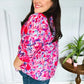 Feeling Femmi Pink & Fuchsia Floral Peplum Woven Top - DAVERRI FASHIONS