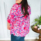 Feeling Femmi Pink & Fuchsia Floral Peplum Woven Top - DAVERRI FASHIONS
