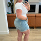 Judy Blue High Rise Distressed Cuffed Cutoff Shorts Denim Shorts