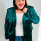 Dazzling Hunter Green Velvet Lapel Blazer - DAVERRI FASHIONS