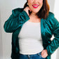 Dazzling Hunter Green Velvet Lapel Blazer - DAVERRI FASHIONS