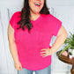 Haptics Hot Pink Dolman Ribbed Knit Sweater Top - DAVERRI FASHIONS