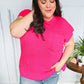 Haptics Hot Pink Dolman Ribbed Knit Sweater Top - DAVERRI FASHIONS