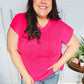 Haptics Hot Pink Dolman Ribbed Knit Sweater Top - DAVERRI FASHIONS