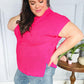 Haptics Hot Pink Dolman Ribbed Knit Sweater Top - DAVERRI FASHIONS