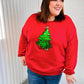 More The Merrier Red Sequin Christmas Tree Hacci Top - DAVERRI FASHIONS