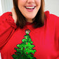 More The Merrier Red Sequin Christmas Tree Hacci Top - DAVERRI FASHIONS