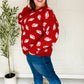 Red Haptics game day football print jacquard knit sweater