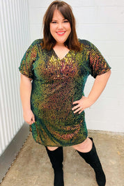 A Night To Remember Black Effervescence Sequin V Neck Dress | Daverri Fashions