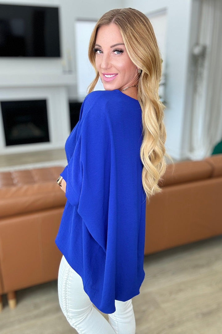 Feels Like Me Dolman Sleeve Top in Royal Blue Shirts & Tops