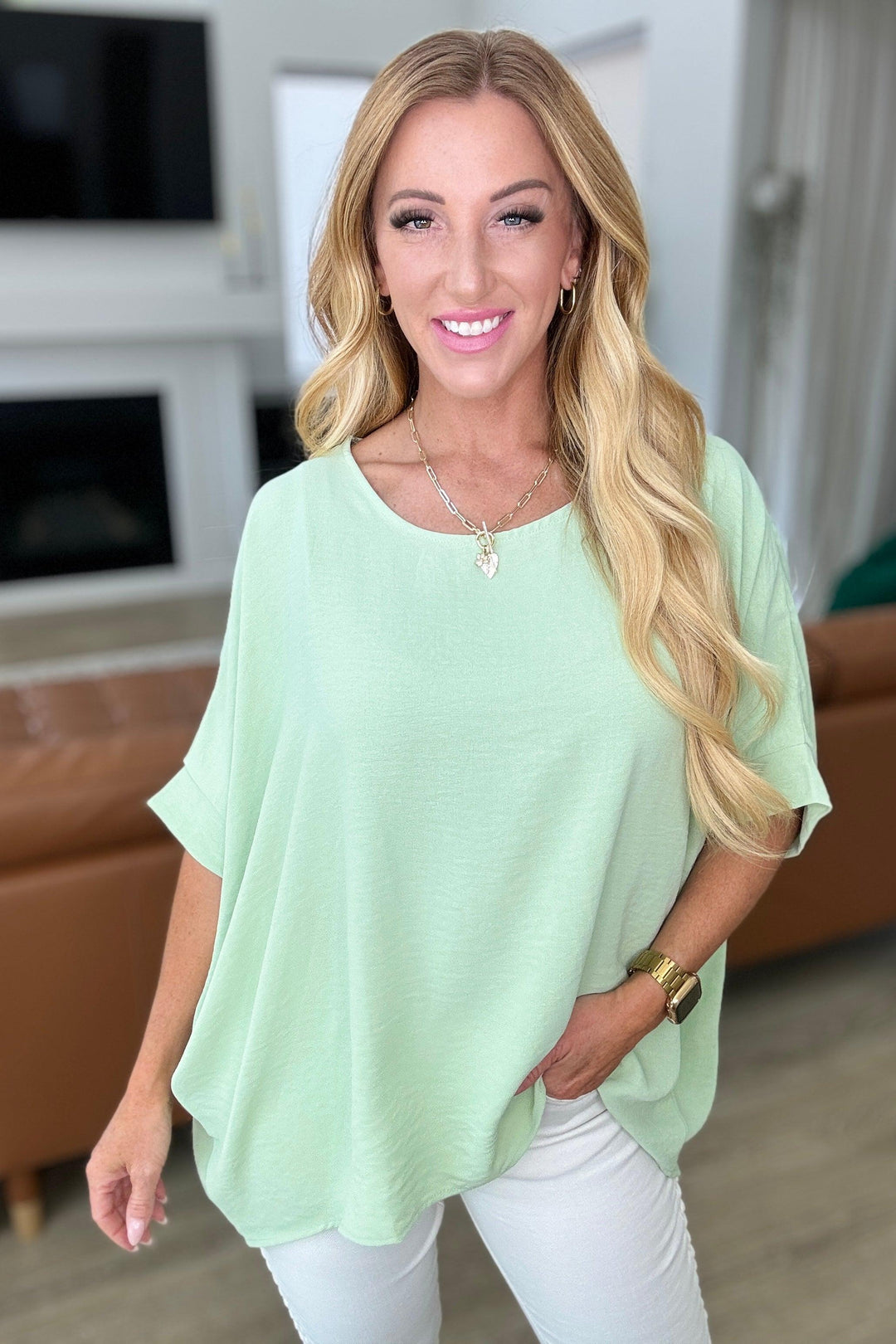 Feels Like Me Dolman Sleeve Top in Sage Shirts & Tops