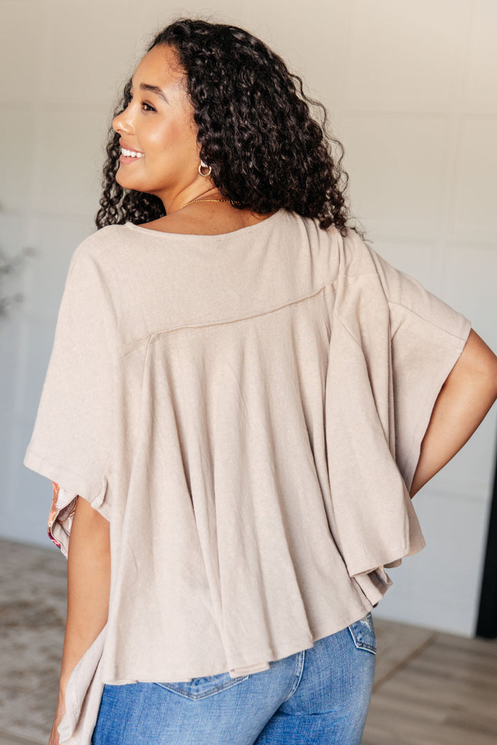 Isabel Embroidered Tunic in Mocha Tops