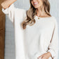 Ivory Thoughts Chenille Blouse - DAVERRI FASHIONS