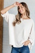 Ivory Thoughts Chenille Blouse - DAVERRI FASHIONS