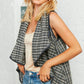Moss Plaid Sleeveless Scalloped Vest - DAVERRI FASHIONS
