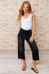 Ryan High Rise Button Fly Wide Leg Crop Jeans Jeans