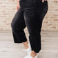 Ryan High Rise Button Fly Wide Leg Crop Jeans Jeans