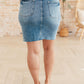 Judy Blue Plus Size High Rise Denim Skirt Denim Skirts