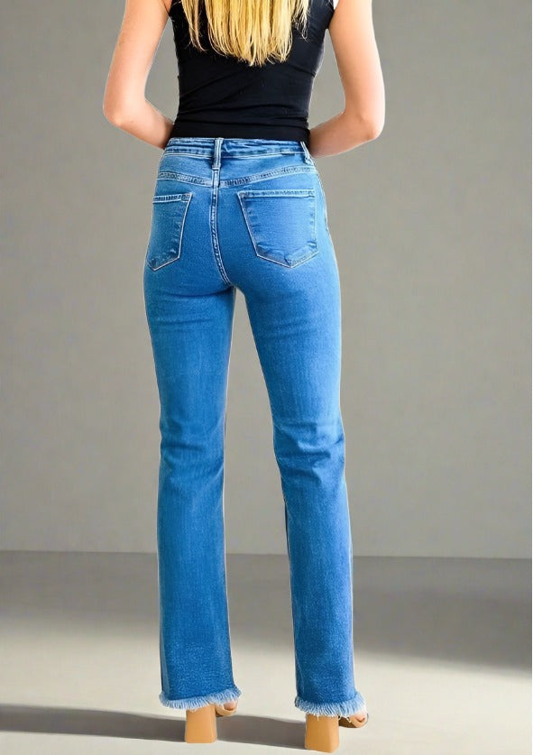Judy Blue Vintage Wash Split Hem Jeans Jeans