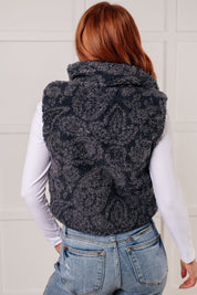 Just One More Layer Paisley Sherpa Print Vest Layers