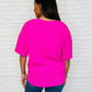 Andree by Unit V-Neck Fuchsia Basic Tee T-Shirts