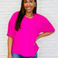 Andree by Unit V-Neck Fuchsia Basic Tee T-Shirts