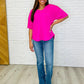 Andree by Unit V-Neck Fuchsia Basic Tee T-Shirts
