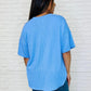 Andree by Unit V-Neck Periwinkle Blue Basic Tee T-Shirts